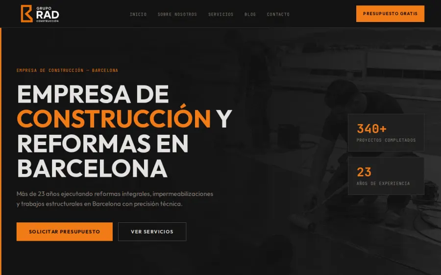 Captura de Grupo RAD Construcción